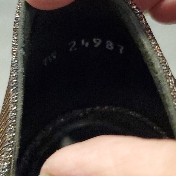Stuart Weitzman Gillian Lace up Dorsay Point Toe Metallic Flat Pyrite 9.5 - Picture 11 of 11